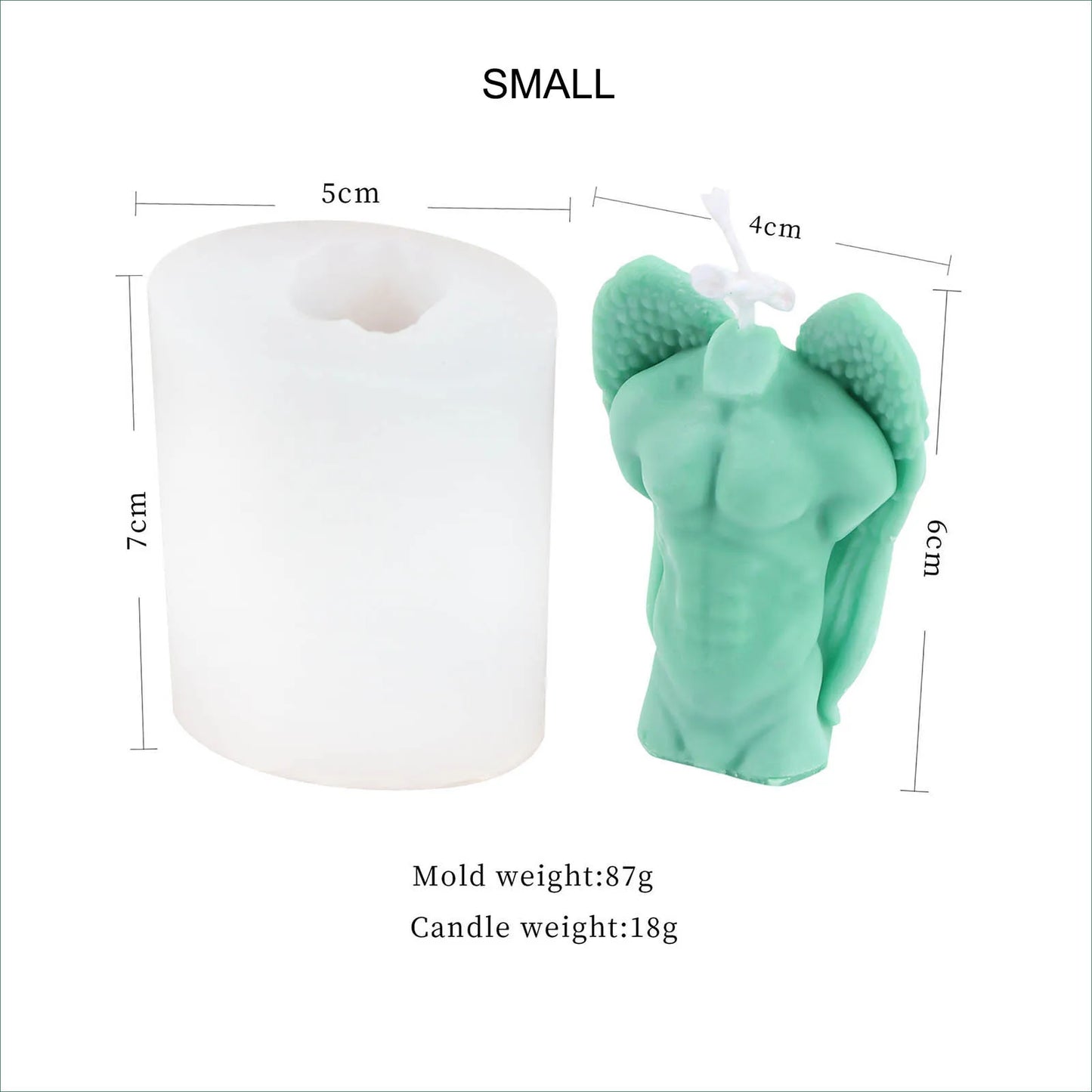3D Silicone Candle Mold DIY Craft Soap Mold Home Decoration Mold Angle Body