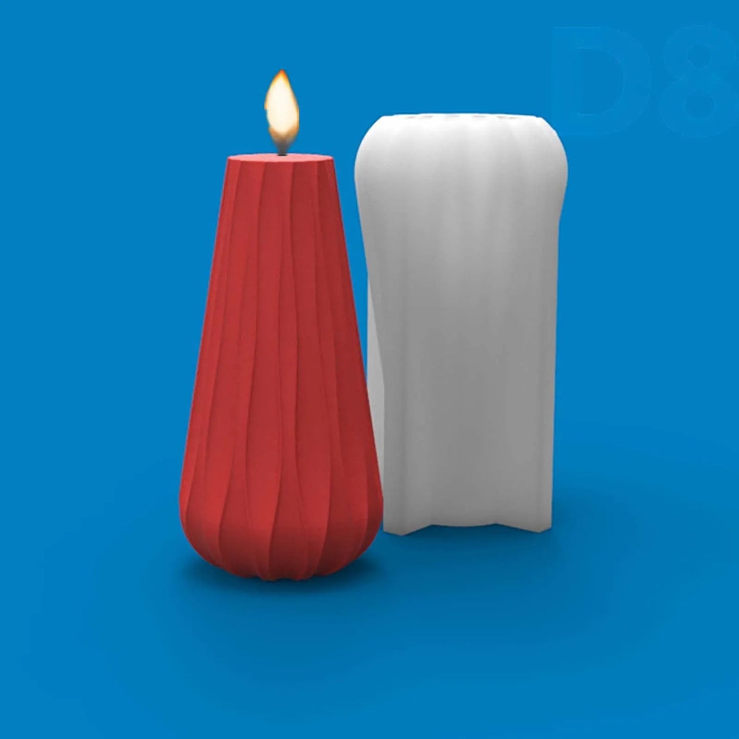 3D Candle Molds Pillar Silicone Soap Mold Geometry Column Handmade Soy Wax Mould