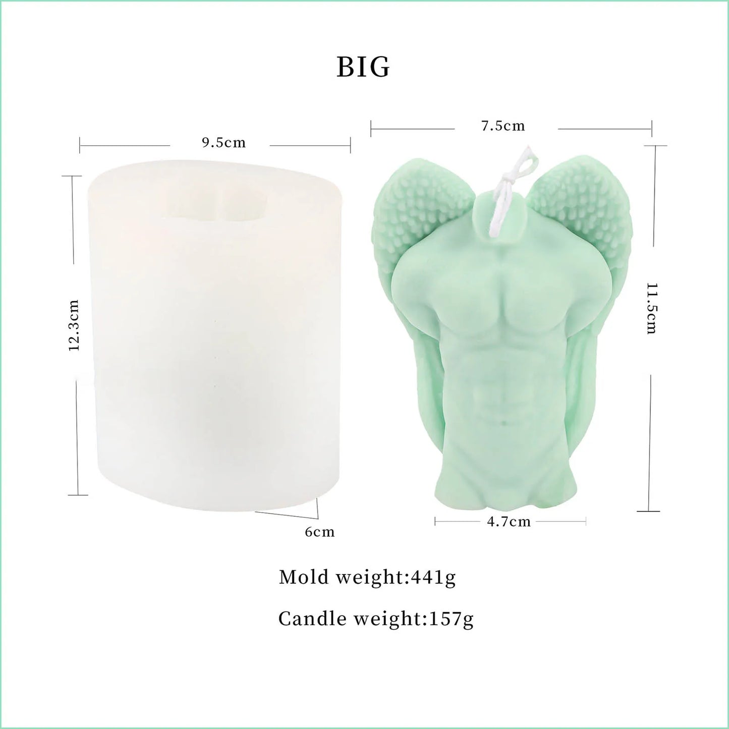 3D Silicone Candle Mold DIY Craft Soap Mold Home Decoration Mold Angle Body