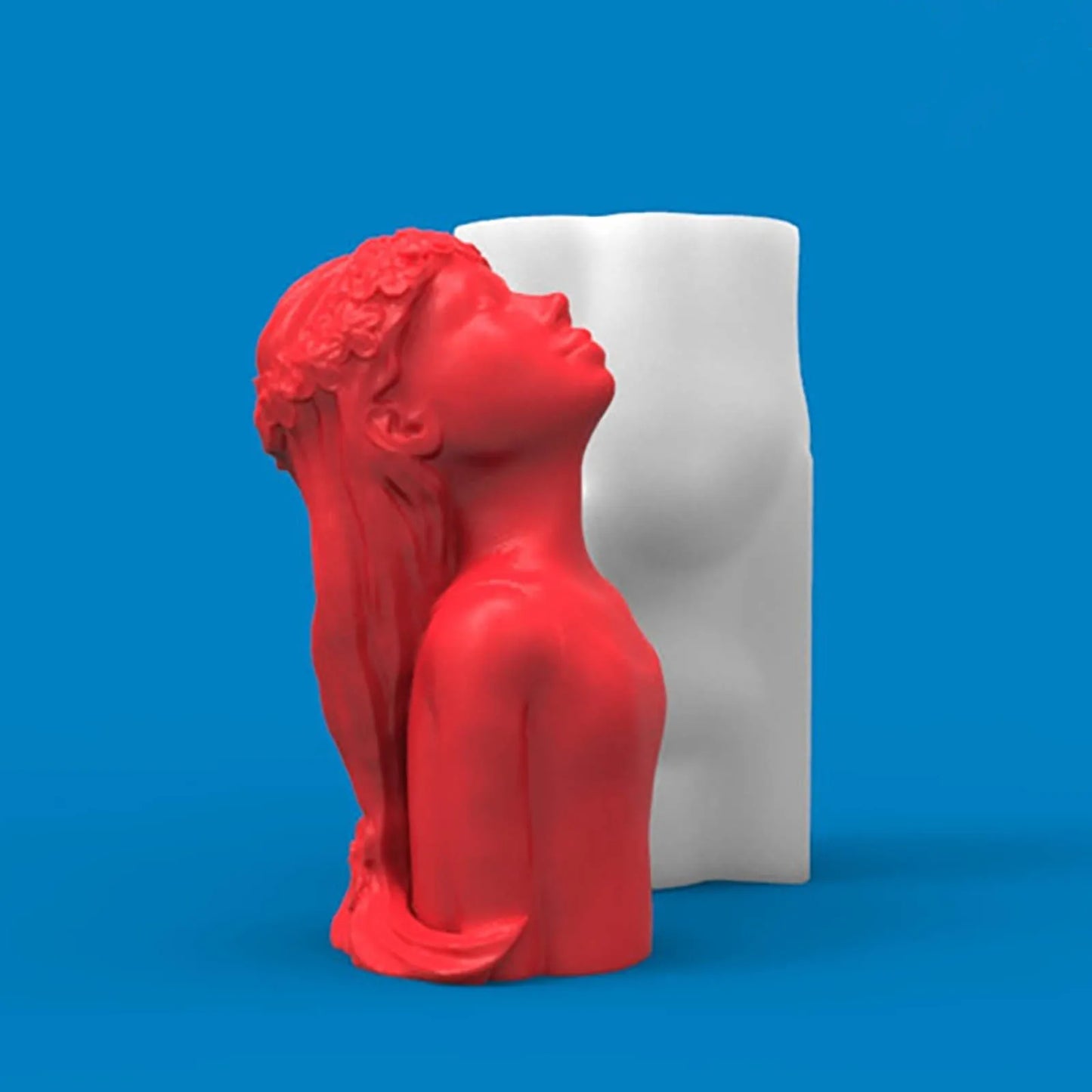3D Candle Molds Pillar Small Silicone Soap Mold Girl Handmade Craft Wax Moulds
