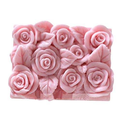 Flower Silicone Soap Mold Rectangle Silicon Molds Craft Soap Form for Soap Bar Making