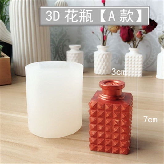 Grainrain 3D Bottle Candle Mould DIY Craft Silicone Soap Bar Mold Vehicle Ornament Mold